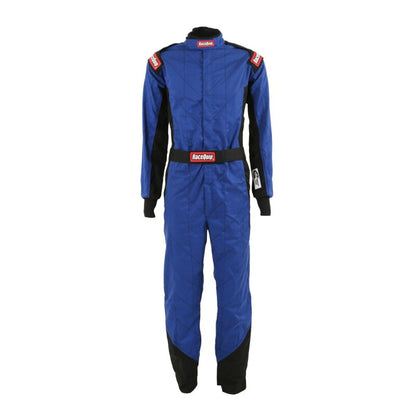 RaceQuip Blue Chevron-1 Suit - SFI-1 Medium - Graveyard Performance