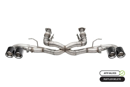 Corsa 20-25 Chevrolet Corvette C8 RWD 3in Xtreme Cat-Back Exhaust w/4.5in Carbon Fiber Polished Tips - Graveyard Performance