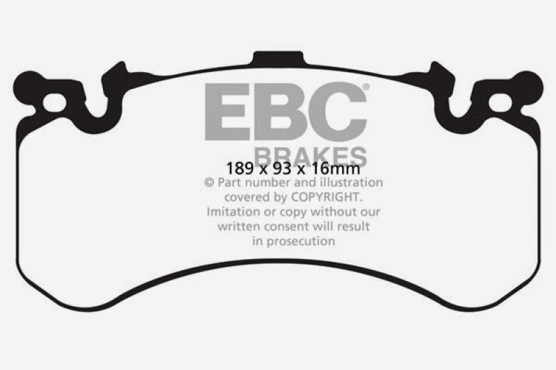 EBC 11+ Audi A8 Quattro 6.3 (Cast Iron Rotors) Redstuff Front Brake Pads - Graveyard Performance