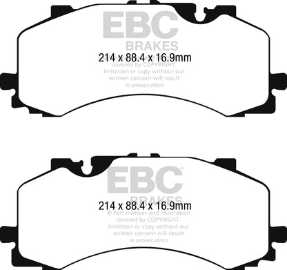 EBC 2016+ Audi Q7 3.0L Supercharged Yellowstuff Front Brake Pads - Graveyard Performance