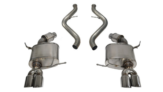 Corsa 2008-2012 BMW M3 Convertible E93 Polished Sport Cat-Back Exhaust - Graveyard Performance