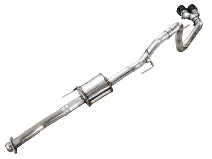 AWE 21-25 Ford F150 (14th Gen Reg Cab) Cat-Back Exhaust - 4.5in Dual Side Exit Diamond Black Tips - Graveyard Performance