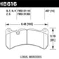 Hawk 08-09 Lexus IS-F Performance Ceramic Street Front Brake Pads
