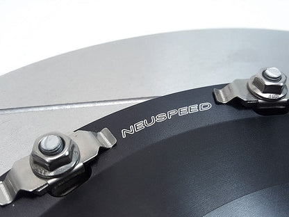 2-Piece Floating Brake Rotors | Rear Upgrade 350mm Slotted • MQBe Golf GTI/R Mk8, S3/RS 3 8Y