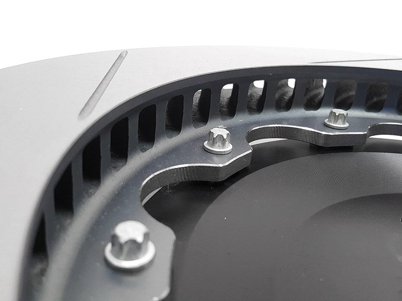 2-Piece Floating Brake Rotors | Rear Upgrade 350mm Slotted • MQBe Golf GTI/R Mk8, S3/RS 3 8Y