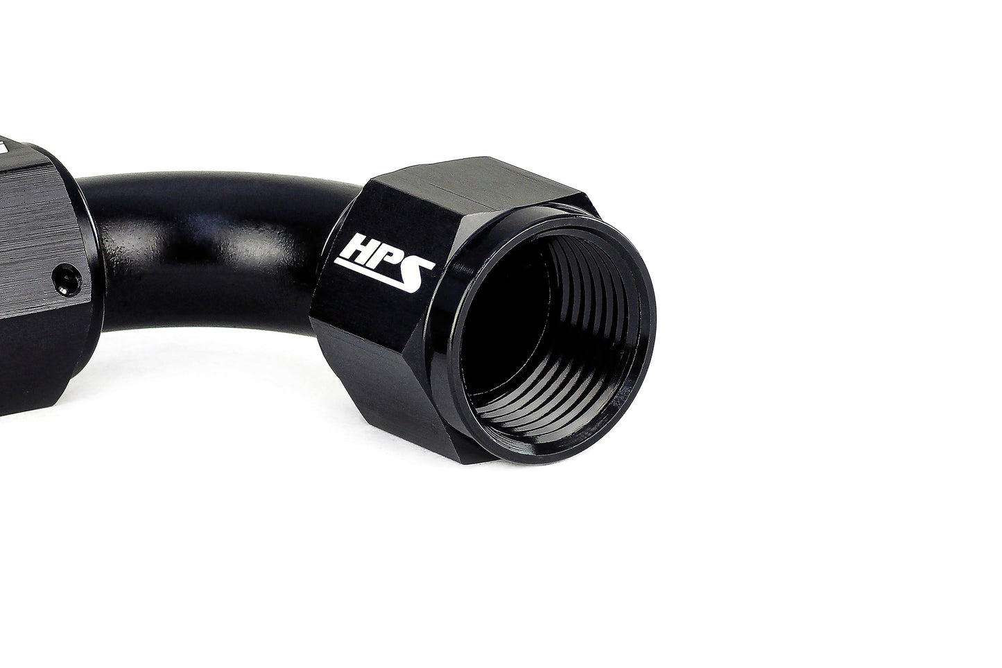 HPS Performance 90 Degree -4 AN Female to Female Swivel Coupling Adapter, Aluminum, Black