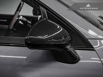 AutoTecknic Replacement Dry Carbon Mirror Covers - Porsche 958.2 Cayenne - Graveyard Performance