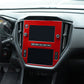JDMuscle [22-25 WRX] P&S Series Carbon Fiber Infotainment Screen Trim Cover | Black Carbon Fiber/ Red Carbon Fiber