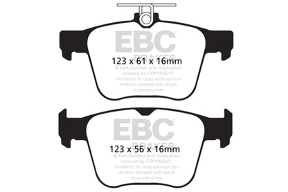 EBC 14-20 Audi S3 2.0 Turbo Yellowstuff Rear Brake Pads - Graveyard Performance