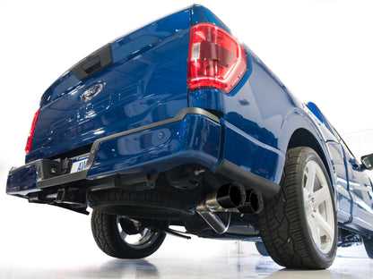 AWE 21-25 Ford F150 (14th Gen Reg Cab) Cat-Back Exhaust - 4.5in Dual Side Exit Diamond Black Tips - Graveyard Performance