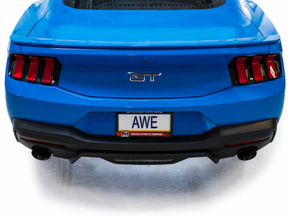 AWE 2024 Ford Mustang GT Fastback S650 RWD Track Edition Catback Exhaust w/ Dual Diamond Black Tips - Graveyard Performance