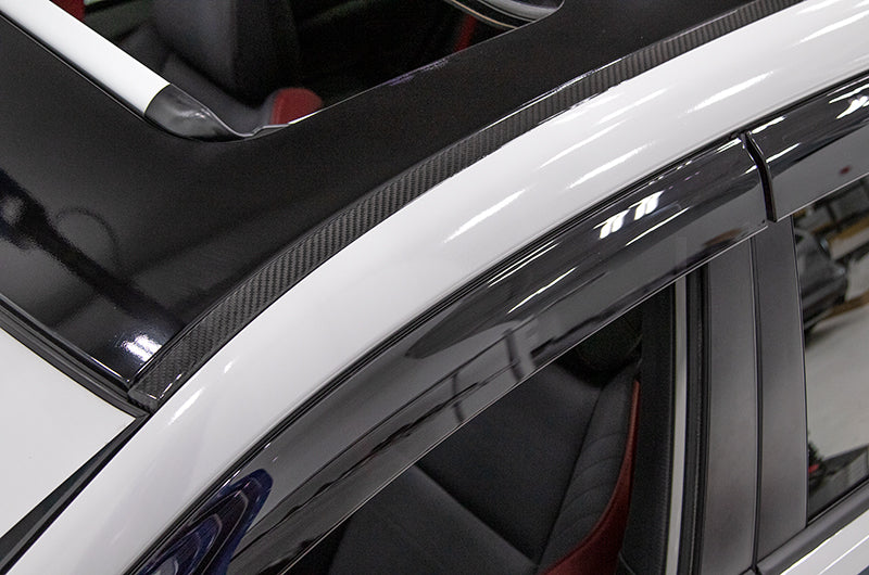 OLM LE Dry Carbon Rain Channel Guard Trim - 2015-2021 Subaru WRX / STI - Graveyard Performance