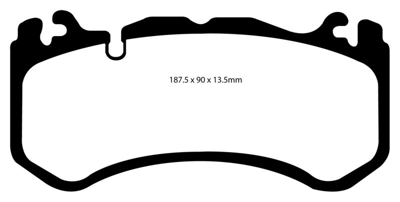 EBC 12+ Maserati Quattroporte 3.8 Twin Turbo Yellowstuff Front Brake Pads - Graveyard Performance