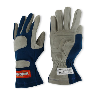 RaceQuip Blue 1-Layer SFI-1 Glove - Small - Graveyard Performance