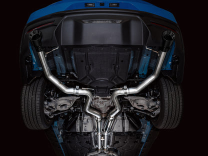 AWE 2024 Ford Mustang GT Fastback S650 RWD Track Edition Catback Exhaust w/ Dual Diamond Black Tips - Graveyard Performance