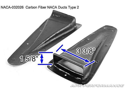 APR Performance Carbon Fiber Universal Fitment Curved NACA Ducts