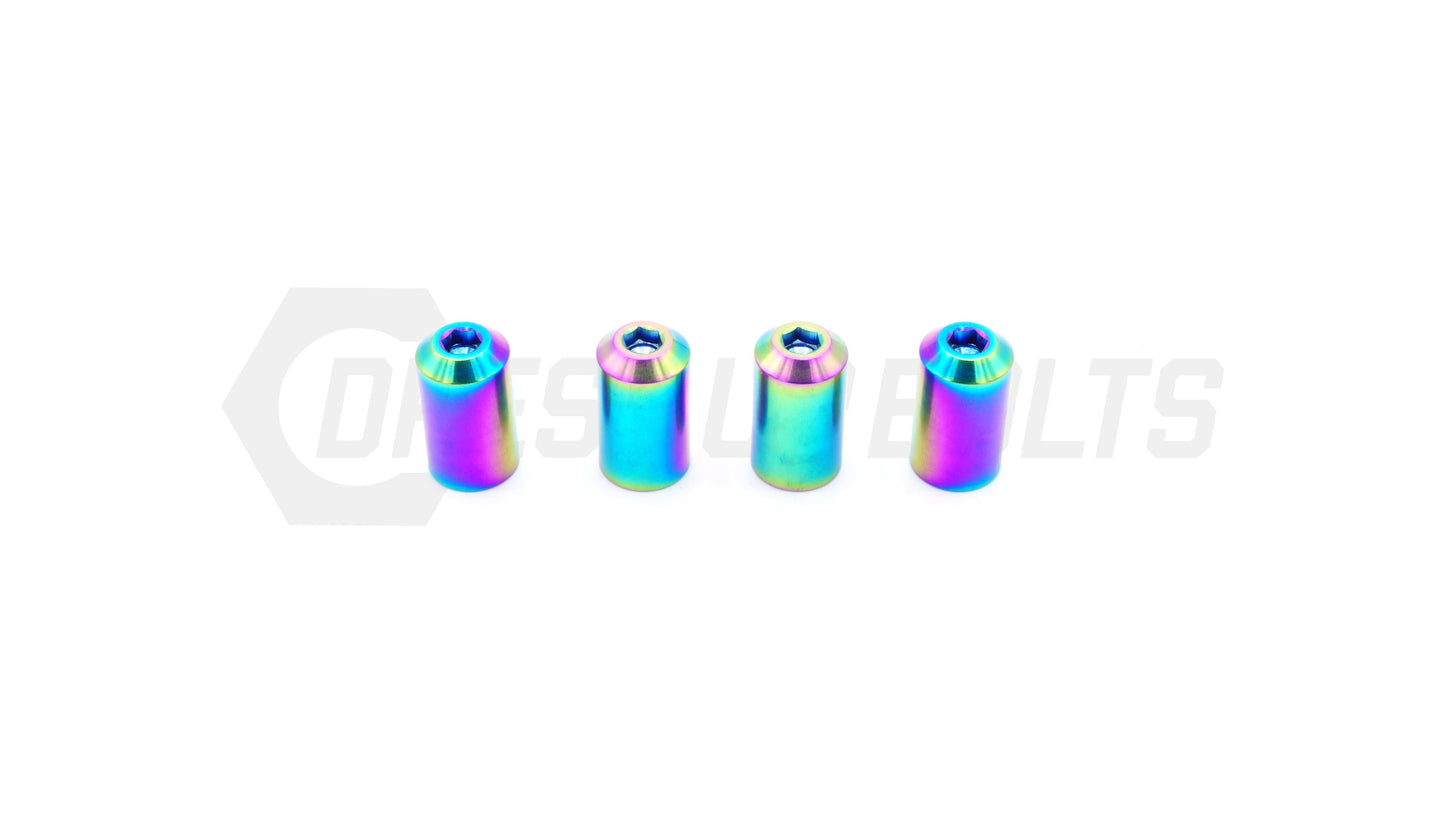 Dress Up Bolts Bullet Titanium Valve Stem Caps - Set of 4 - Graveyard Performance