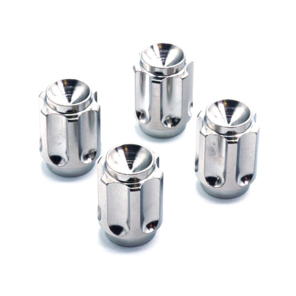 Dress Up Bolts Gear Titanium Valve Stem Caps - Set of 4 - Graveyard Performance