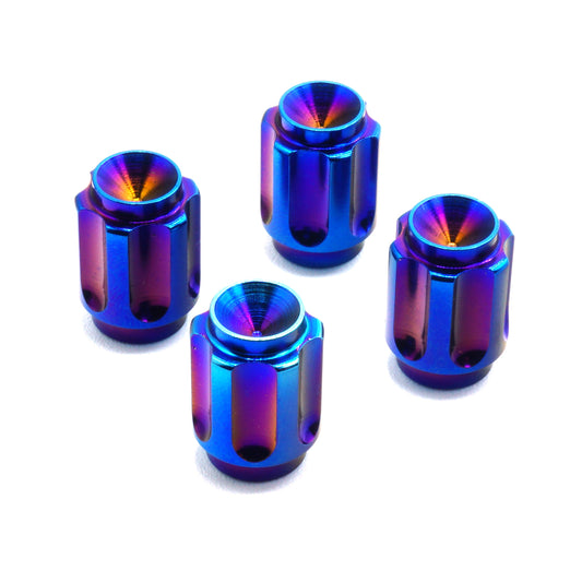 Dress Up Bolts Gear Titanium Valve Stem Caps - Set of 4 - Graveyard Performance