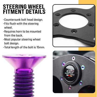 Titanium Hardware Steering Wheel Kit - Countersunk Design