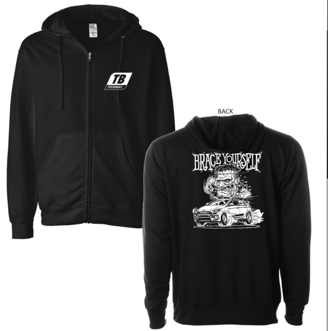 TB Performance Zip-Up Hoodie - Graveyard Performance