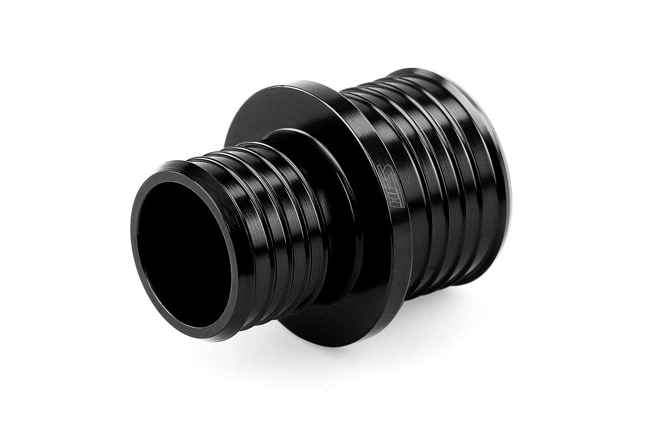 HPS 1-3/8 inch - 1-1/2 inch 35mm - 38mm Billet 6061 Aluminum Joiner Hose Union Connector Black