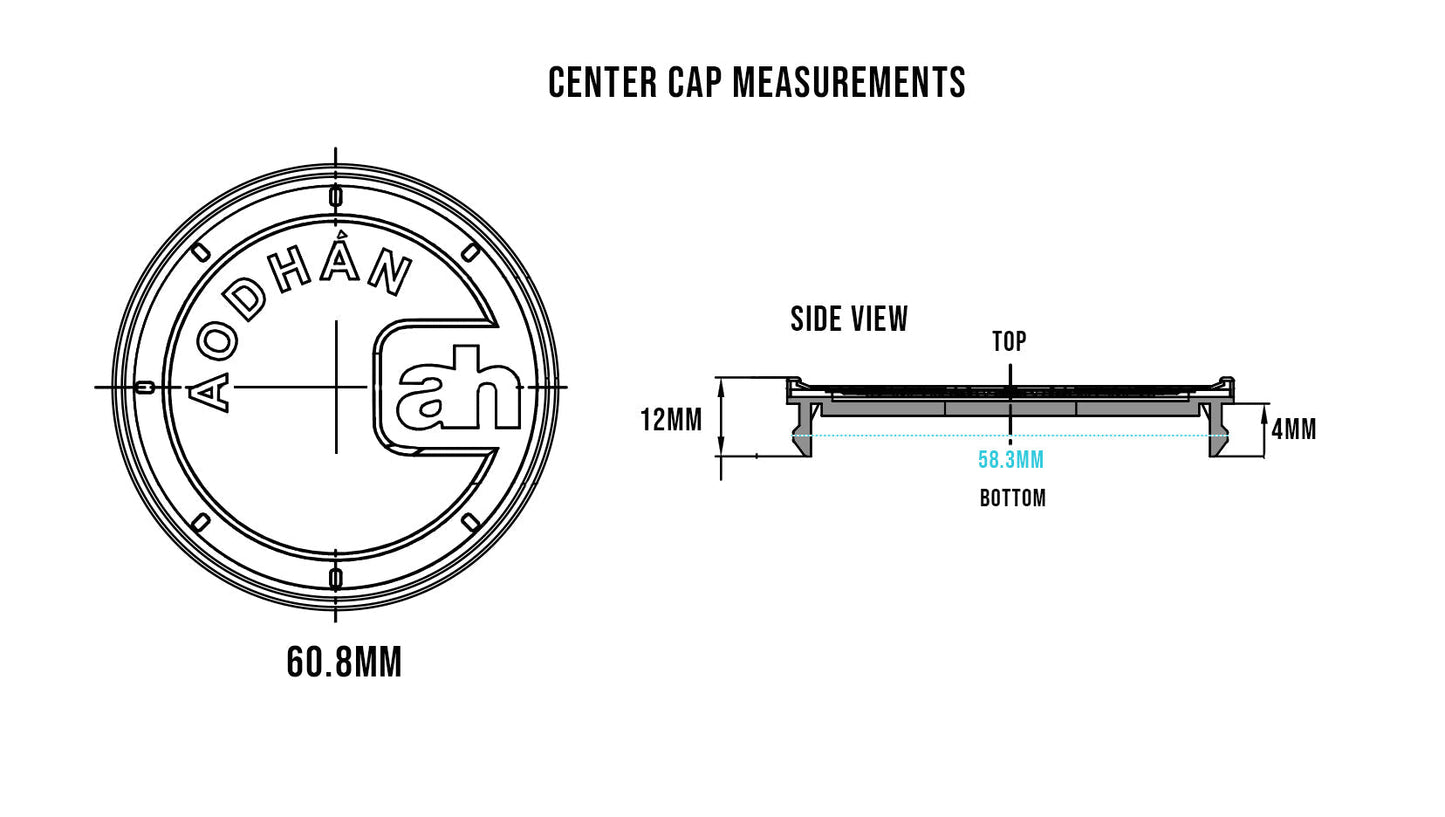 Aodhan Center Cap Fits AH Series   (Exclude: AH07,AH08,AH-X,AH-11)
