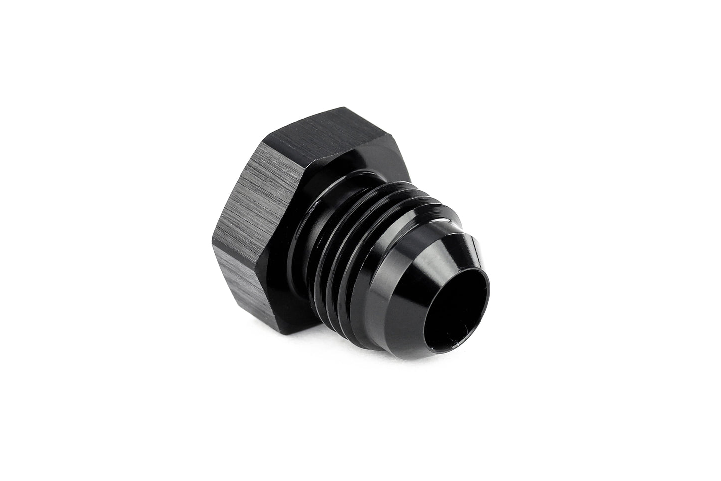 HPS Performance -4 AN Fittings Plug AN Male 37 Degree Flare Aluminum Black