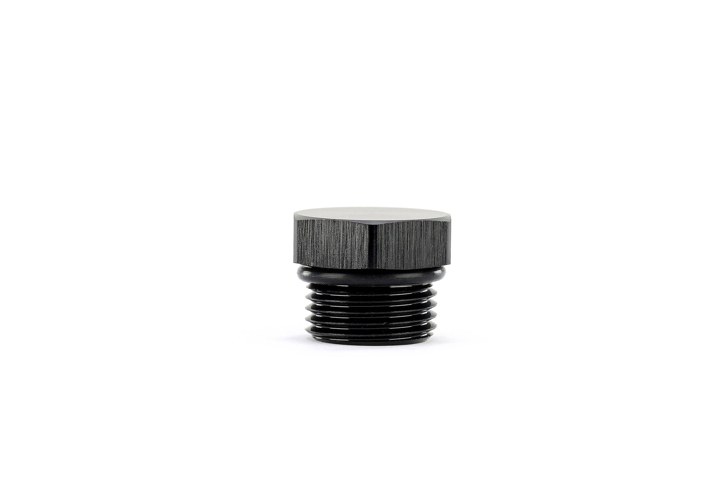 HPS Performance -10 AN Fittings Plug, Port Thread with O-Ring, Aluminum, Black
