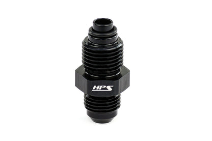 HPS Performance -6 AN to M14 x 1.5 Male to Metric Thread Male O-Ring Tip Adapter Aluminum Black