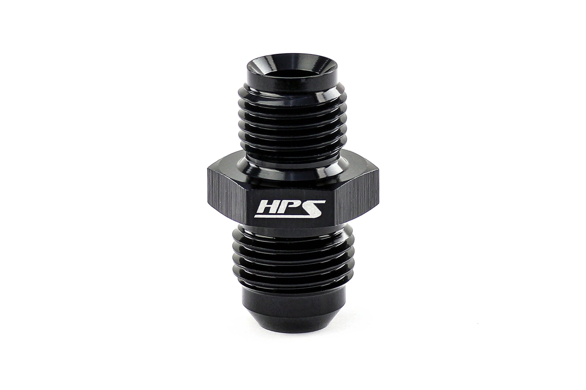 HPS Performance Straight -10 AN Flare to 1/2 inch NPT Adapter Aluminum Black