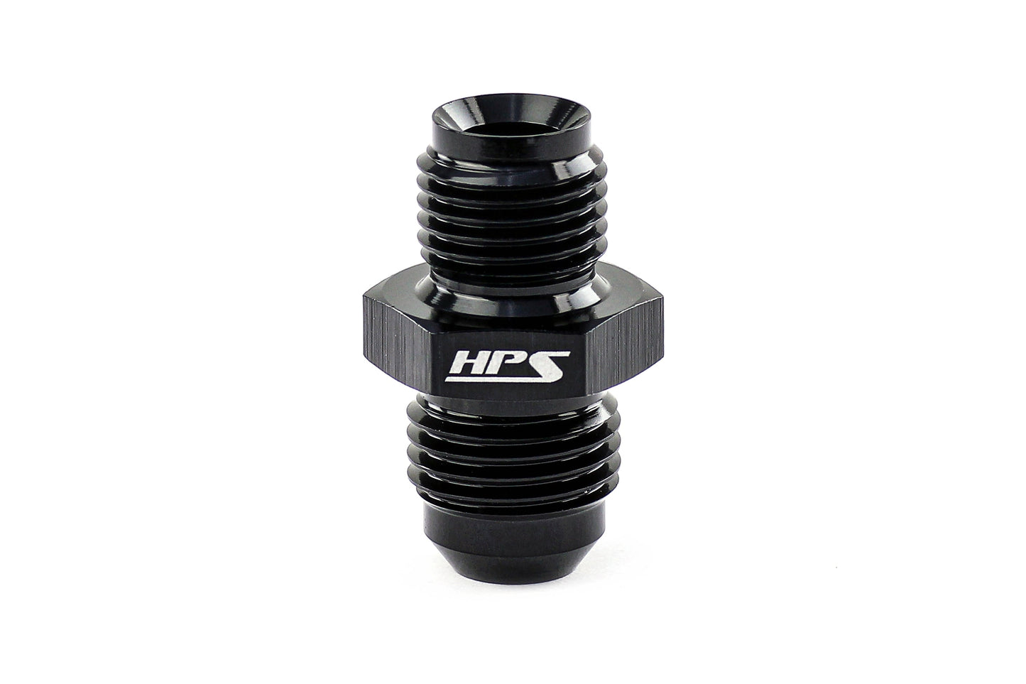HPS Performance Straight -10 AN Flare to M20 x 1.5 Metric Adapter Aluminum Black