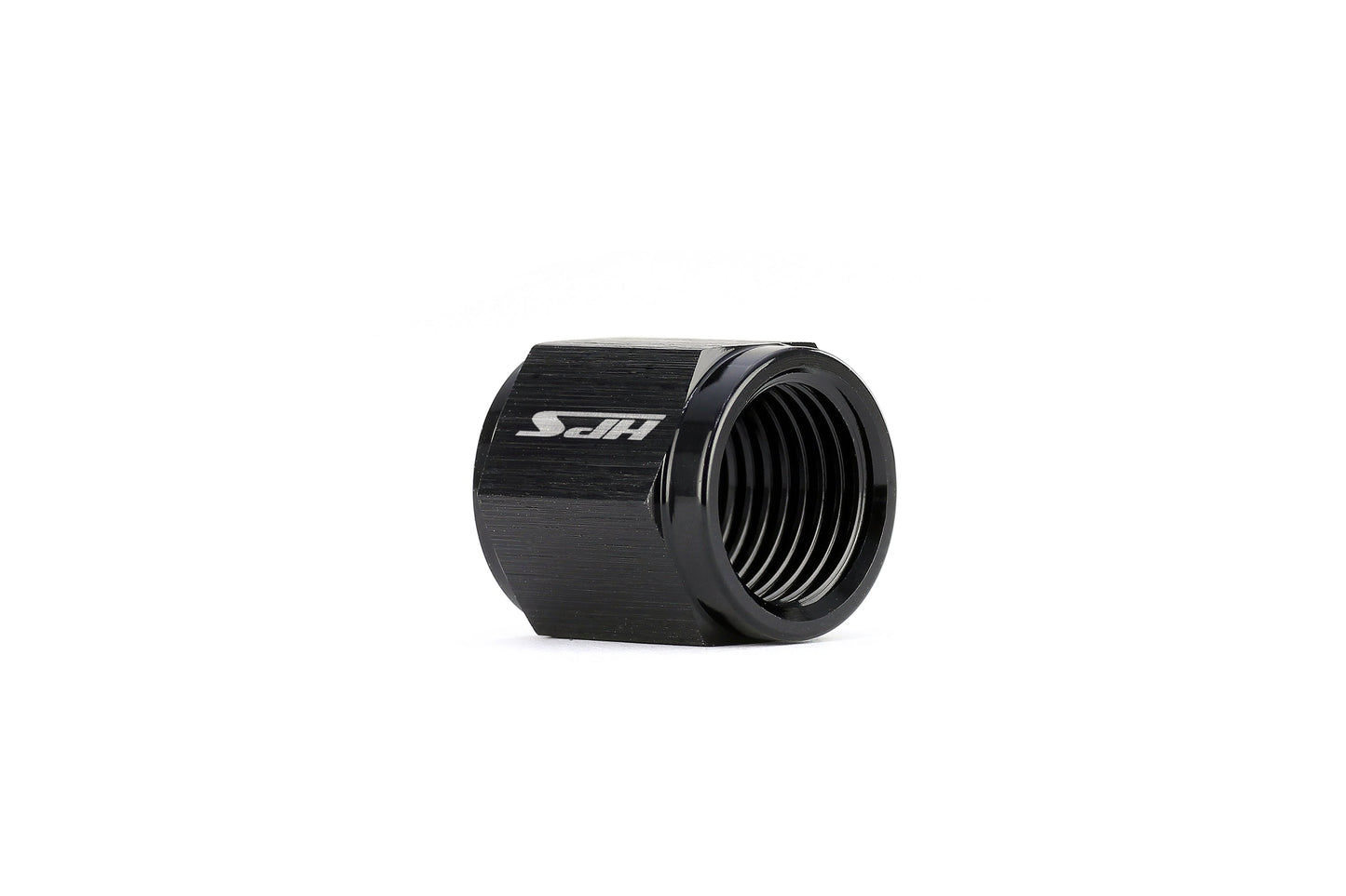 HPS Performance -3 Hard Line AN Tube Nut, Aluminum, Black