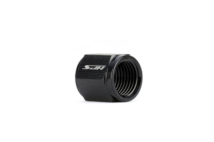 HPS Performance -3 Hard Line AN Tube Nut, Aluminum, Black