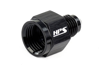 HPS Performance -16 AN Female to -12 AN Male Reducer Adapter Aluminum Black