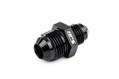 HPS Performance -16 AN to -12 AN Male To Male Reducer Union Coupler Adapter, Aluminum, Black