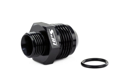 HPS Performance -10 AN Male to -8 O-ring Boss (ORB) Port Thread Male Adapter, Aluminum, Black