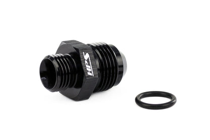 HPS Performance -6 AN Male to 1/2"-20 O-ring Boss (ORB) Port Thread Male Adapter, Aluminum, Black