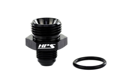 HPS Performance -4 AN Male to -8 O-ring Boss ORB Port Thread Male Adapter Aluminum Black