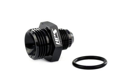 HPS Performance -3 AN Male to -4 O-ring Boss (ORB) Port Thread Male Adapter, Aluminum, Black