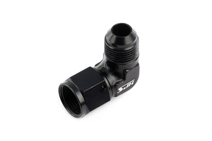 HPS Performance 90 Degree -10 AN Male to Female Swivel Adapter, Aluminum, Black
