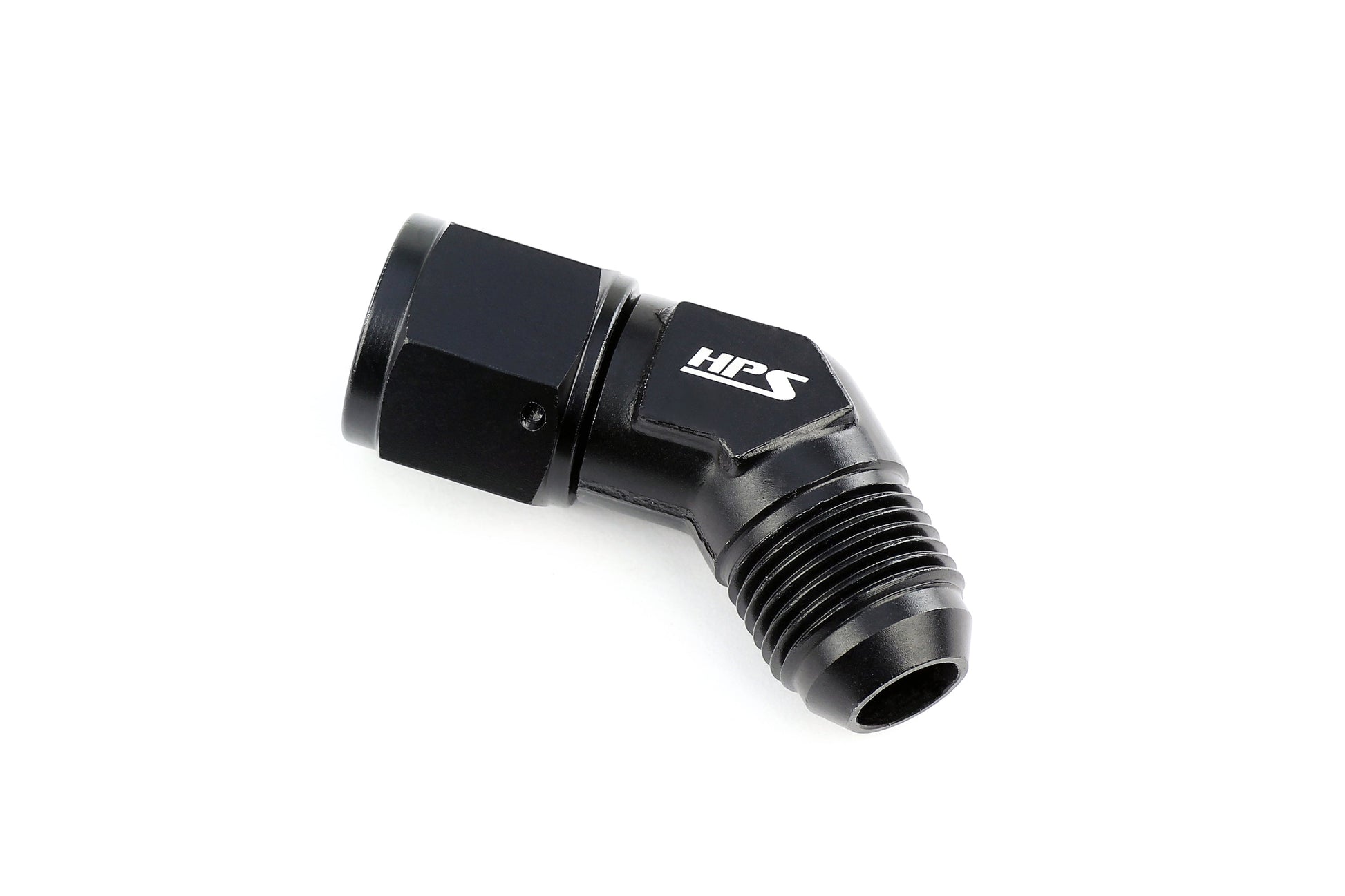 HPS Performance 45 Degree -3 AN Male to Female Swivel Adapter Aluminum Black