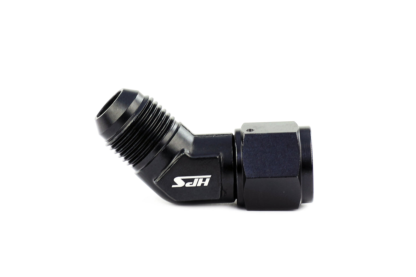 HPS Performance 45 Degree -12 AN Male to Female Swivel Adapter, Aluminum, Black
