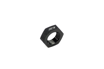 HPS Performance -6 AN Female Bulkhead Fitting Jam Nut Aluminum Black
