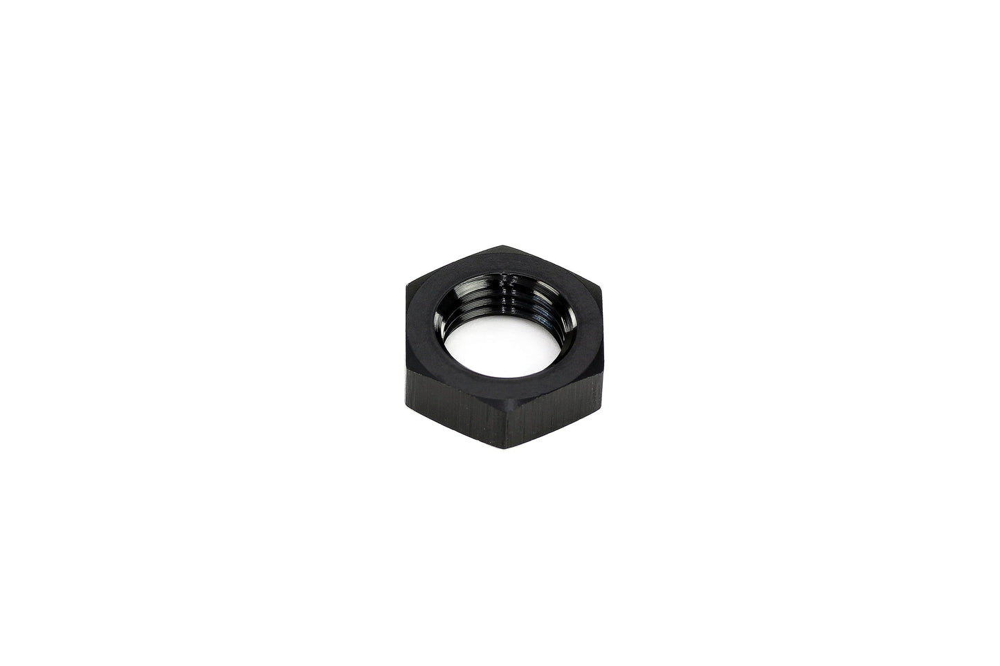 HPS Performance -3 AN Female Bulkhead Fitting Jam Nut Aluminum Black