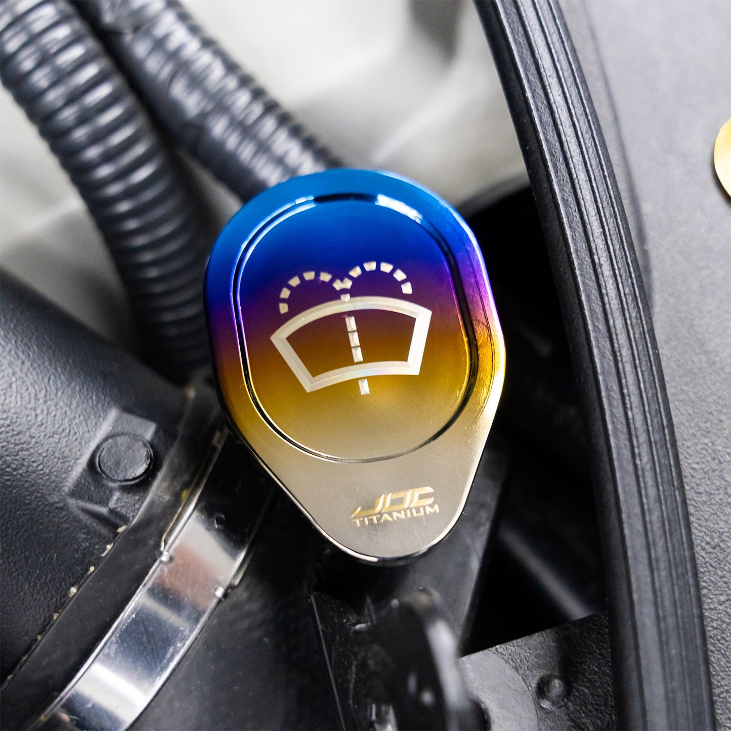 JDC Titanium Washer Fluid Cap | R35 Nissan GT-R, 370Z & Infiniti Models - Graveyard Performance