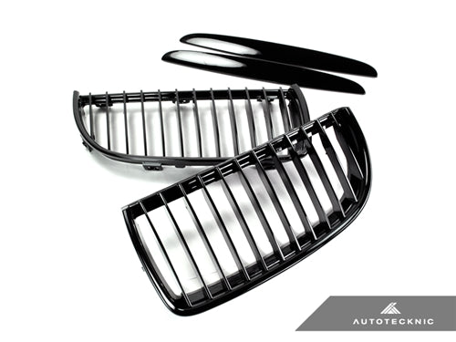 AutoTecknic Gloss Black Front Grille Set - E90 Sedan/ E91 Wagon | 3 Series - Graveyard Performance