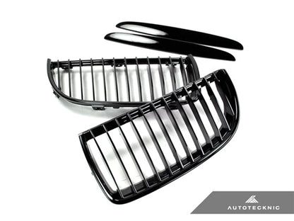 AutoTecknic Gloss Black Front Grille Set - E90 Sedan/ E91 Wagon | 3 Series - Graveyard Performance