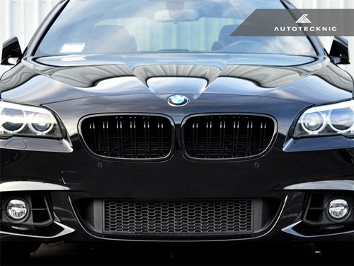 AutoTecknic Dual-Slats Gloss Black Front Grille Set - F10 5-Series | M5 - Graveyard Performance
