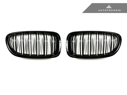AutoTecknic Dual-Slats Gloss Black Front Grille Set - F10 5-Series | M5 - Graveyard Performance